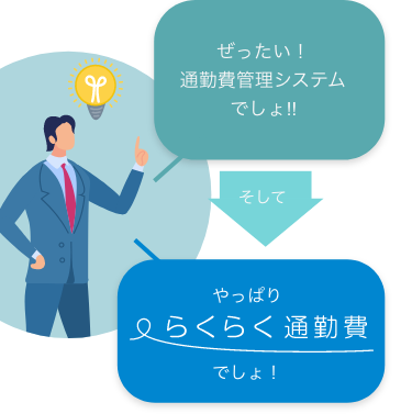 ぜったい！通勤費管理システムでしょ!!そしてやっぱりらくらく通勤費でしょ！